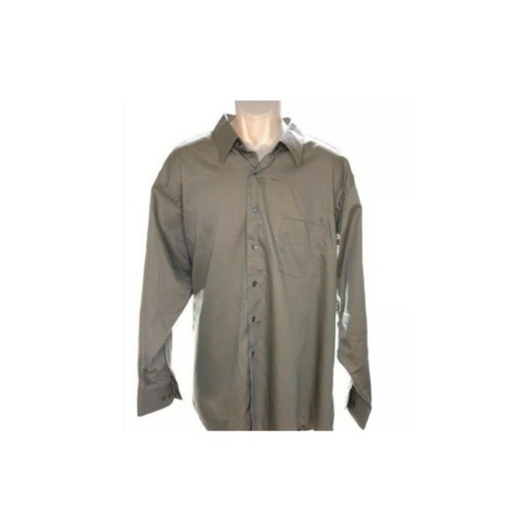 Arrow Men's Dress Shirt Brown Wrinkle Free Long Sleeve Size XXL Formal Wearing - Picture 1 of 4